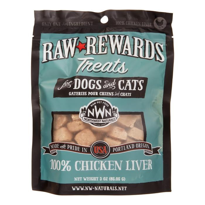 Northwest Naturals Raw Rewards Freeze Dried Treats for Dogs and Cats - Chicken Liver 85g