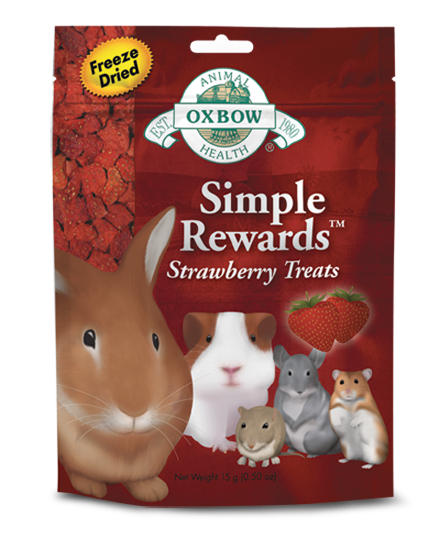 Oxbow Simple Rewards Strawberry Treats 0.5oz for Small Animals - Vetopia Online Store