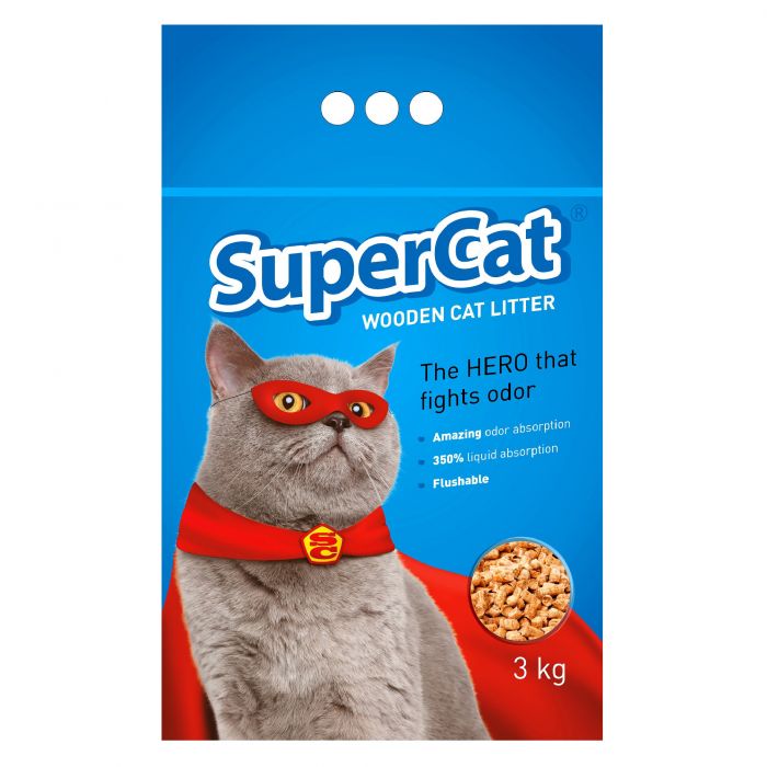 Super Cat Wooden Cat Litter 3kg