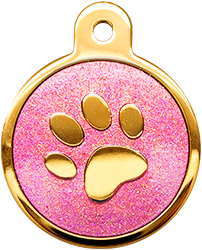 Shiny Glitter Collection - IP Gold Circle Paw