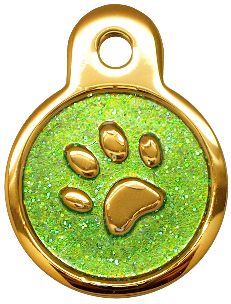 Shiny Glitter Collection - IP Gold Circle Paw