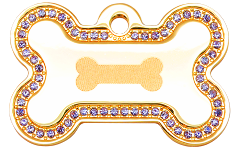 施華洛水晶系列- 金色骨水晶牌