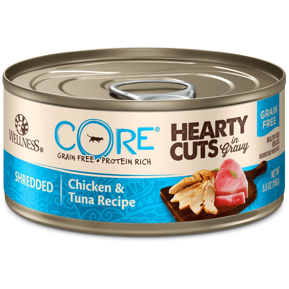 Wellness CORE Hearty Cuts for Cats - Grain Free Chicken & Tuna can 5.5oz