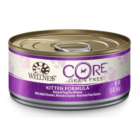 Wellness CORE Grain Free Cat Canned Food - Kitten Turkey, Chicken Liver & Chicken 5.5oz